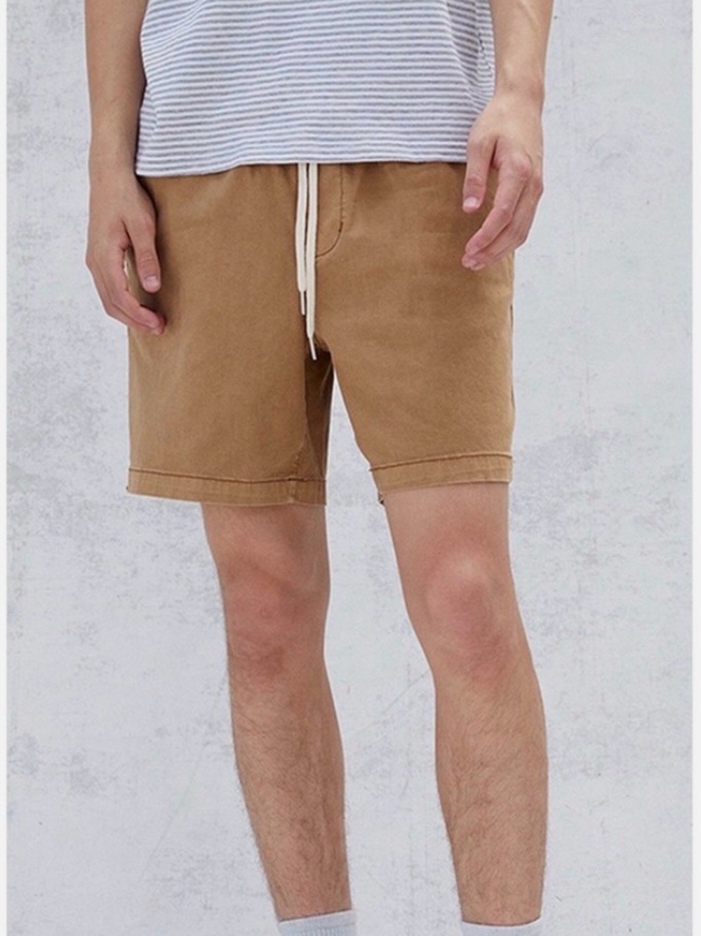 PacSun Men's Volley Drawcord Shorts Size L Tan Summer Beach Casual